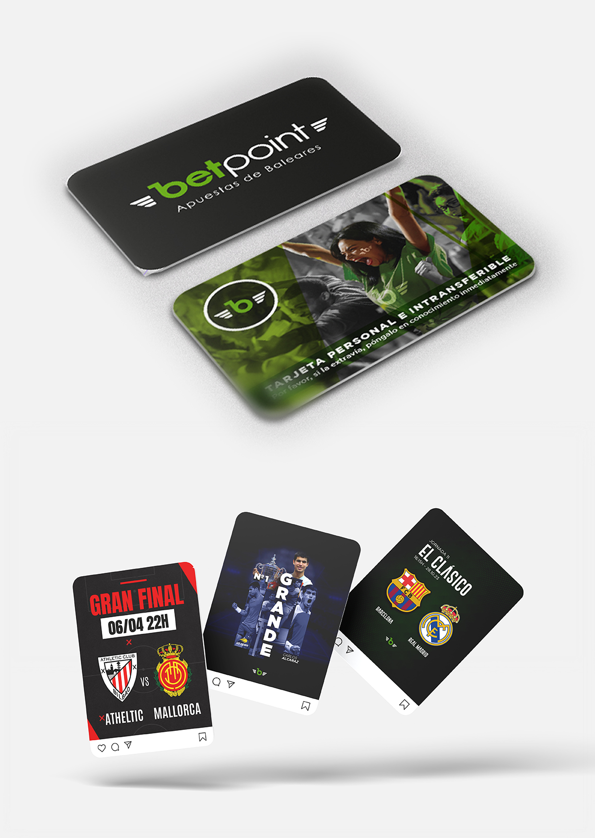 Mockup Tarjetas con el logo Betpoint