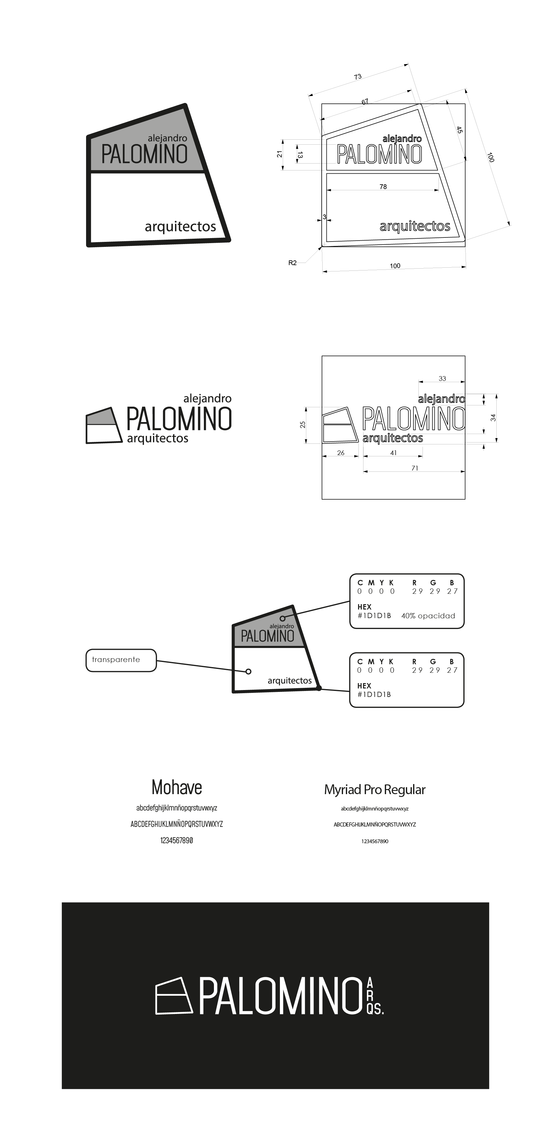 Mockup Proceso del Logo APalomino