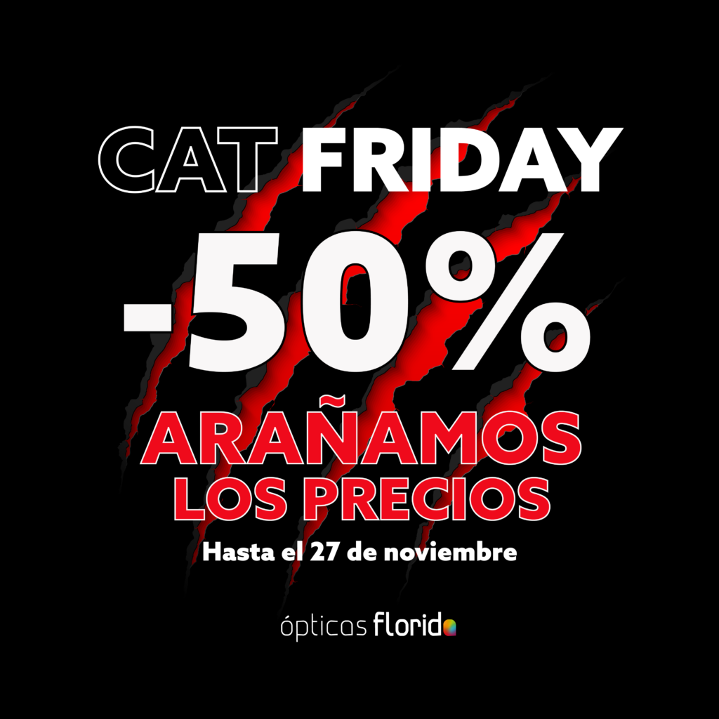 Cartel Cat Friday Ópticas Florida