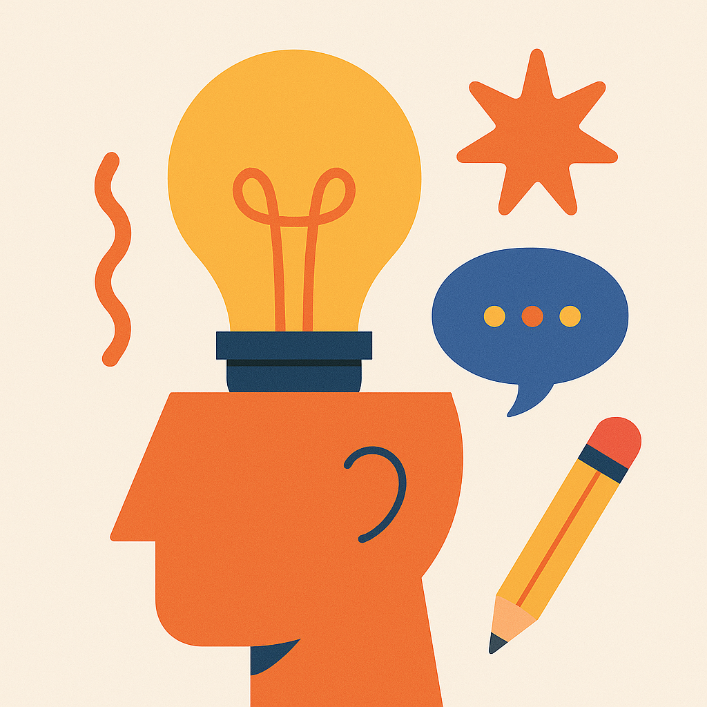 Ilustración de creatividad en el Marketing