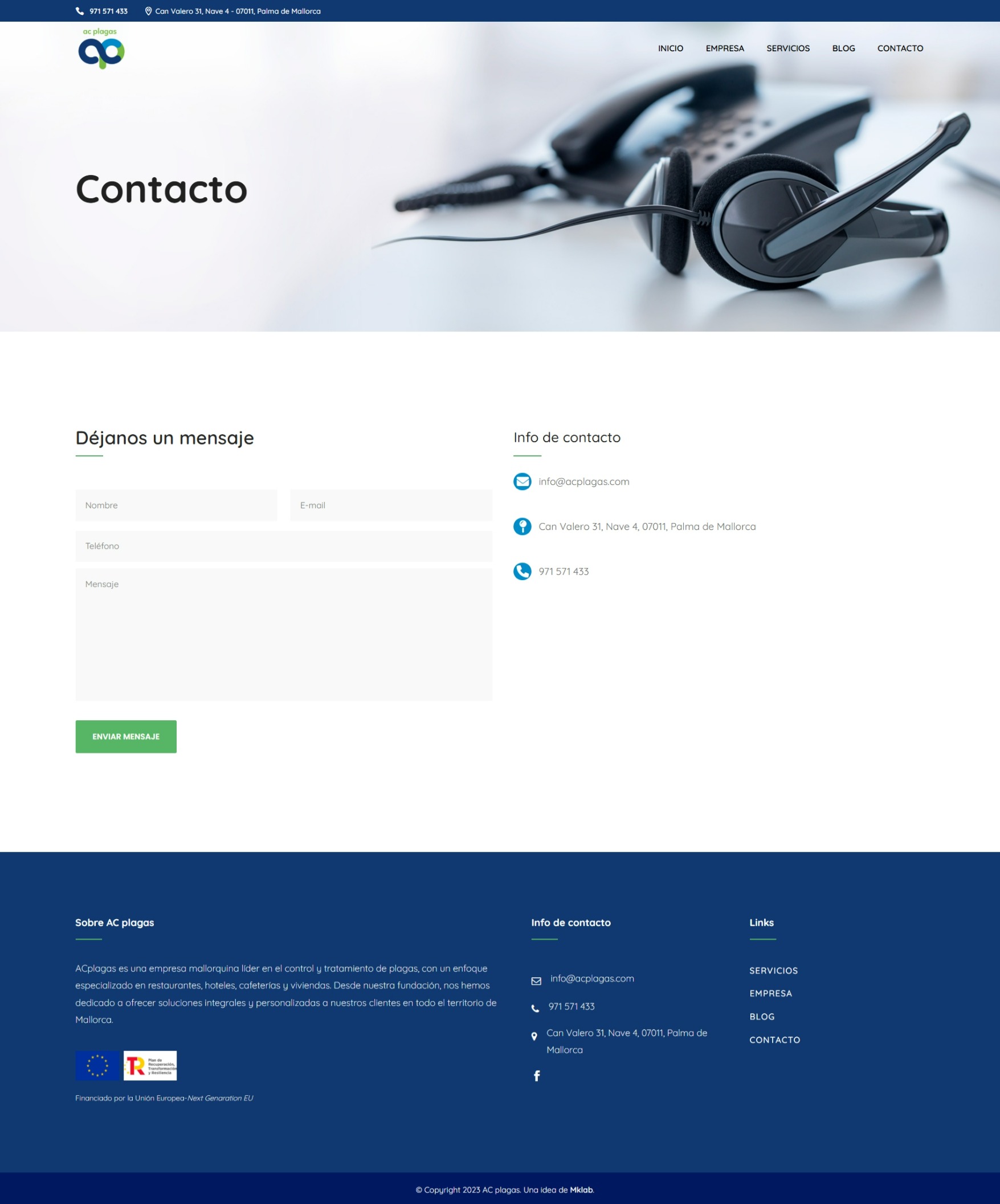 Captura Web Mallorca ACPlagas 4