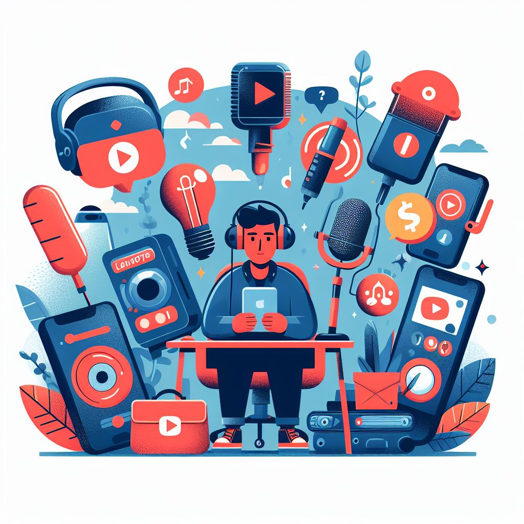 Imagen de una persona escuchando un podscast
