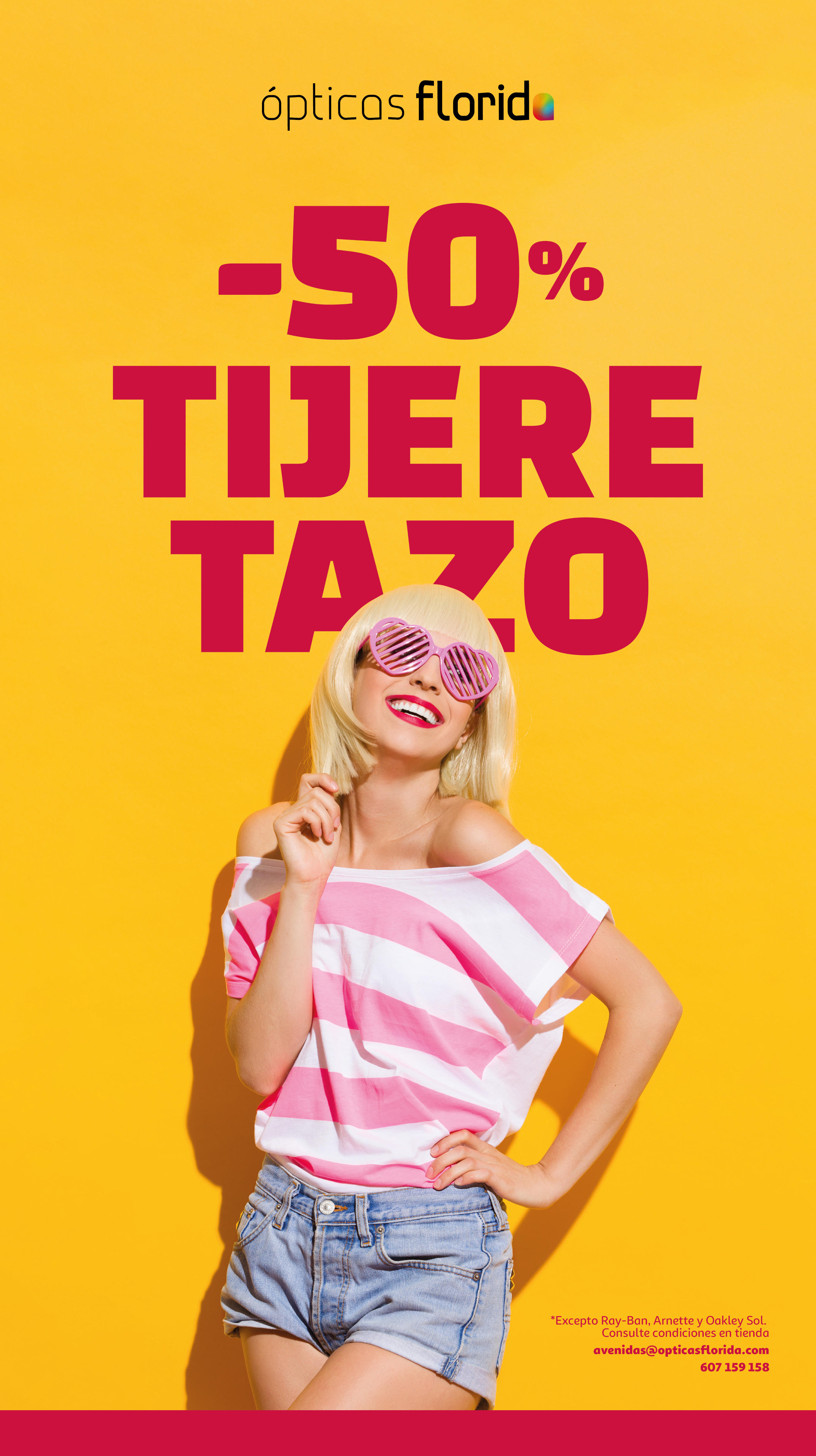 cartel descuento Ópticas Florida