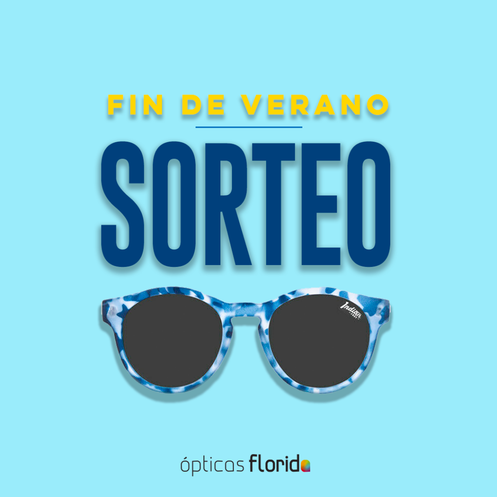 Cartel Sorteo Gafas de Sol Ópticas Florida