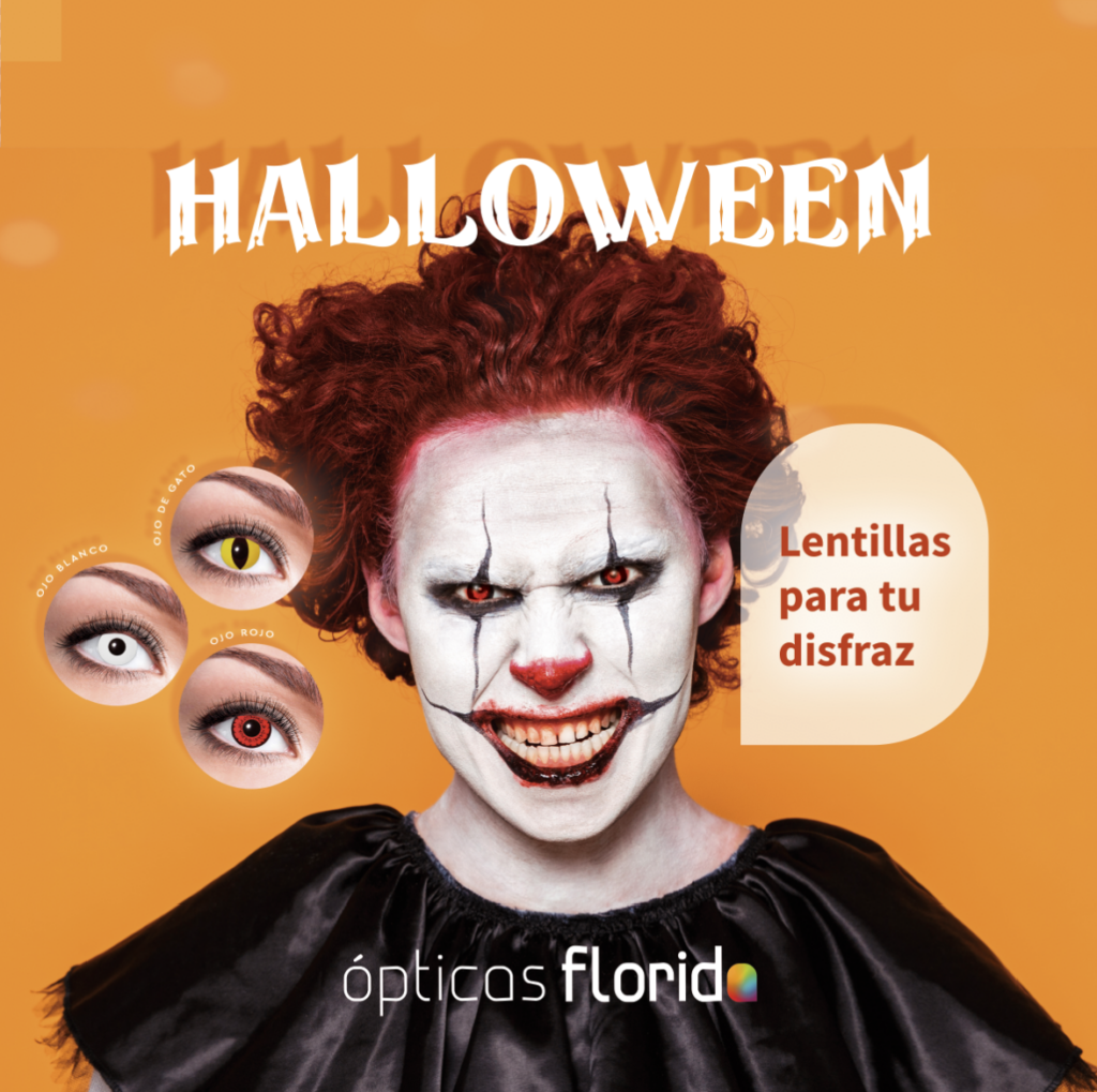 Promoción cartel lentillas de colores Ópticas Florida
